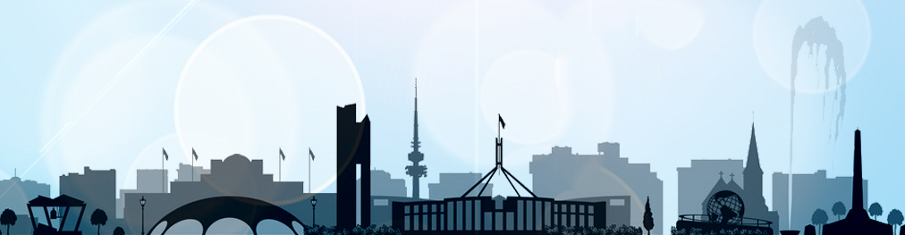 background Canberra skyline silhouette